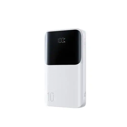 Baterie externa portabila Joyroom JR-QP191 Mini, 10000 mAh, LED, 22.5W, 2x USB-C, 1x USB-A, Alb