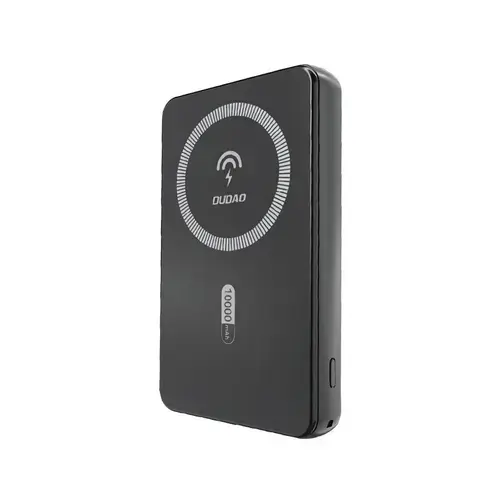Baterie externa magnetica Wireless Dudao K14S, 5000mAh, 20W, 1xUSB-C 1xUSB-A, Incarcare Wireless 15W, Negru