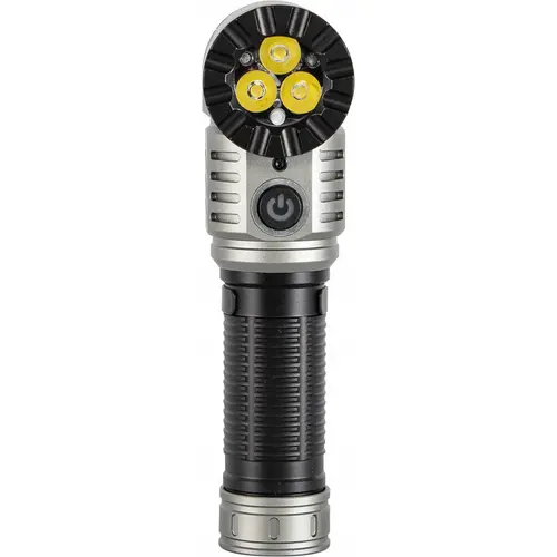 Lanterna Yato YT-085613, 20W, 2500lm, 5 moduri, rotativa, 150x36mm, Negru/Argintiu
