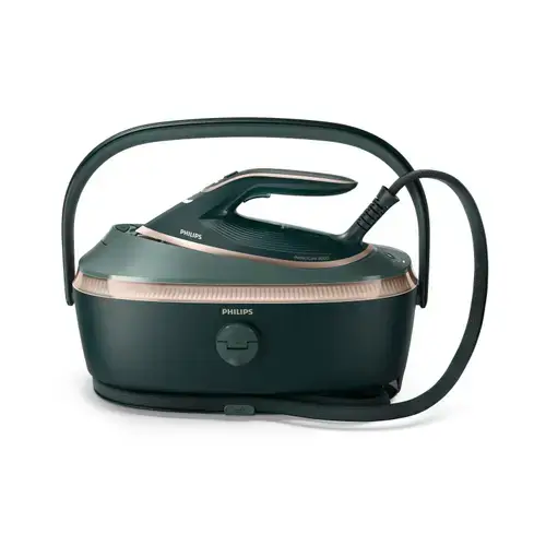 Statie de calcat Philips PSG8200/70, 3120 W, 1.4 L, Talpa SteamGlide Elite, 9 bari, Jet de abur 750 g/min, Debit de abur 215 g/min (Verde)