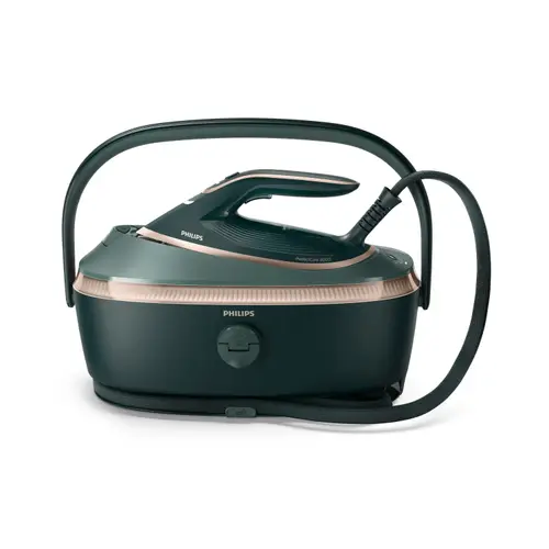 Statie de calcat Philips PSG8200/70, 3120 W, 1.4 L, Talpa SteamGlide Elite, 9 bari, Jet de abur 750 g/min, Debit de abur 215 g/min (Verde)