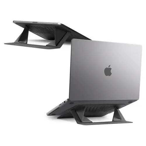 Stand universal laptop Spigen Slim Fold LD201-S6, Diagonala maxima 14 inch, Negru