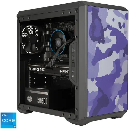 Calculator Sistem PC Gaming BLEU JOUR cu procesor Intel® Core™ i5-12400F pana la 4.4GHz, 16GB DDR4, 1TB SSD, NVIDIA® GeForce RTX™ 5060 8GB GDDR7, Windows 11 Pro