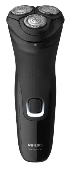 Aparat de barbierit electric uscat Philips Seria1000 S1232/41, Lame PowerCut Blade, Capete 4D Flex, 40+ min autonomie, Baterie NiMH (Negru)