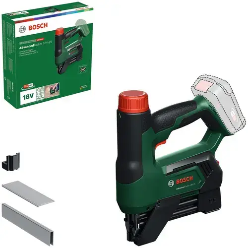 Capsator pe acumulator Bosch AdvancedTacker 18V-25 06032A7100, 18V, 30 lovituri/min, iluminare Led, fara incarcator si acumulator