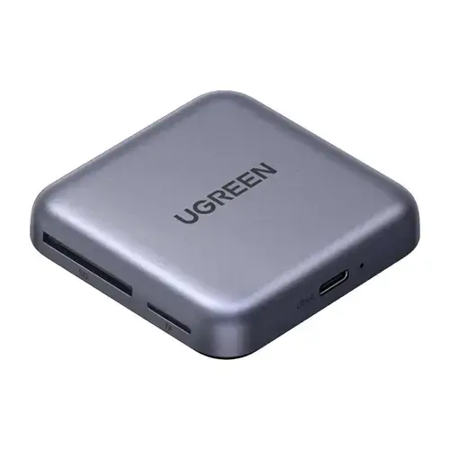 Cititor de carduri 3 in 1 Ugreen CM898, USB-C, 100W, SD/TF, magnetic (Gri)