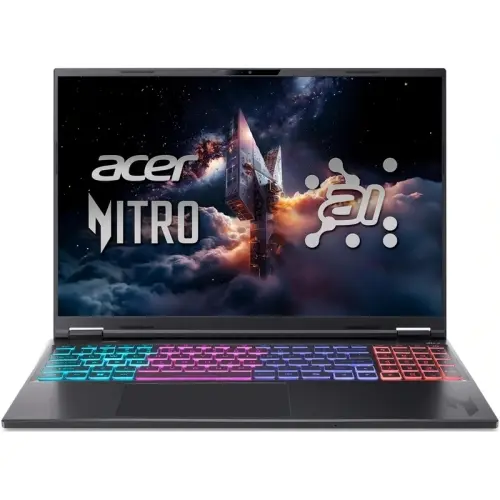 Laptop Gaming Acer Nitro 16S AI AN16S (Procesor AMD Ryzen AI 9 365 (24M Cache, up to 5.0 GHz), 16inch WQXGA 180Hz, 16GB DDR5, 1TB SSD, nVidia GeForce RTX 5070 Ti @12GB, Negru)