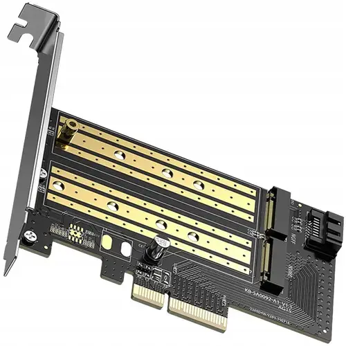 Adaptor de card de expansiune Ugreen PCIe 3.0 x4 pentru SSD M.2 M-Key / M.2 B-Key (CM302) (Negru)