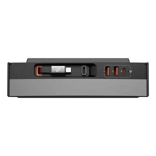 Statie de andocare auto Baseus T-Space Abs/Aluminiu, Hub pentru masina Tesla, 45W (Negru/Gri)