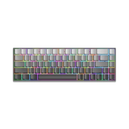Tastatura Gaming cu fir White Shark NUNCHAKU, Full Anti-Ghosting, RED Switches, RGB, Cablu 1.8m (Gri)
