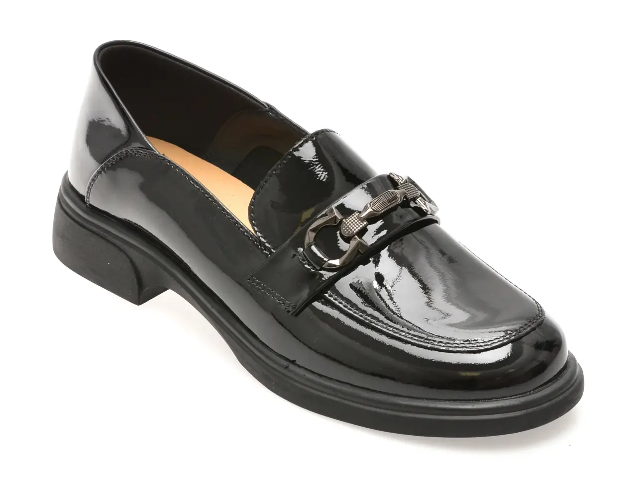 Mocasini EPICA negri, 88179, din piele naturala lacuita