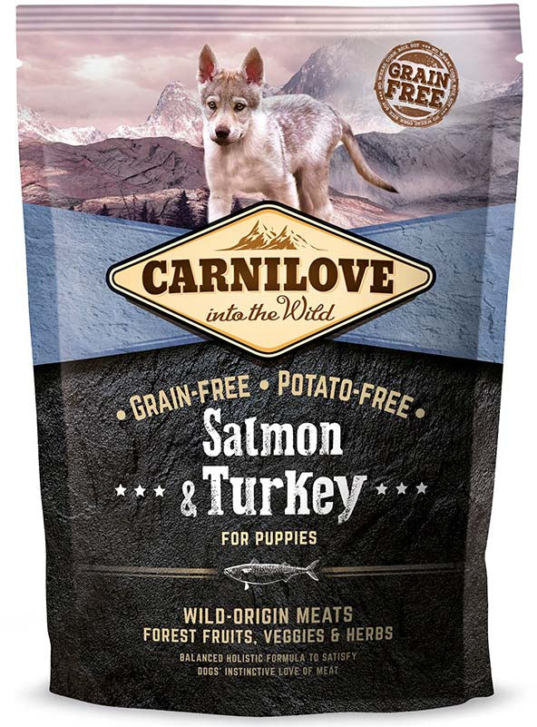 CARNILOVE PUPPY Somon şi curcan, fără cereale