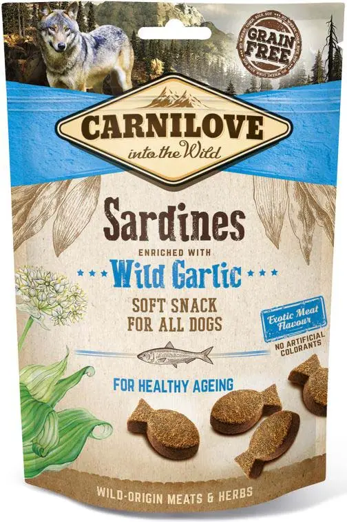CARNILOVE Semi Moist Recompense pentru câini, cu Sardine şi Leurdă 200g