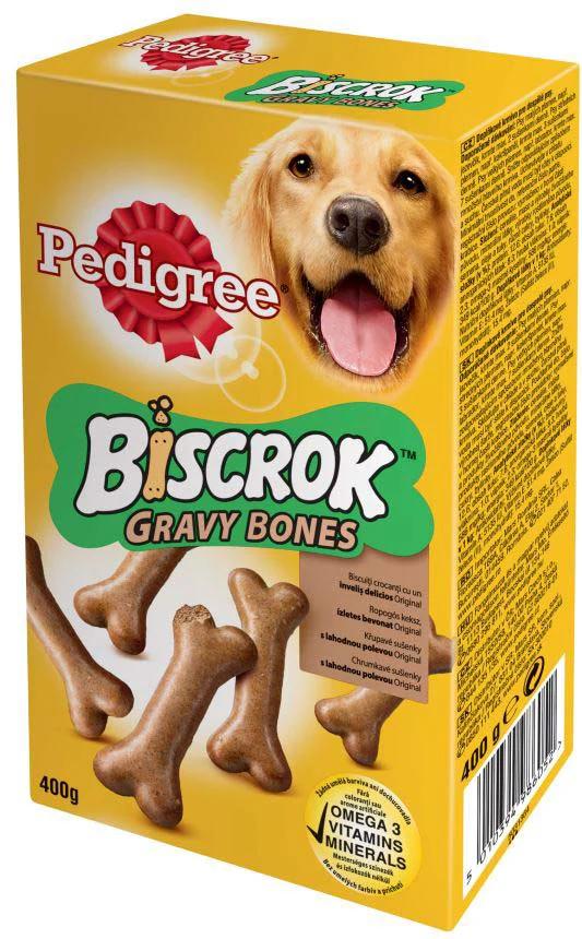 PEDIGREE Delicii pentru câini Biscrock Gravy Bones 400g
