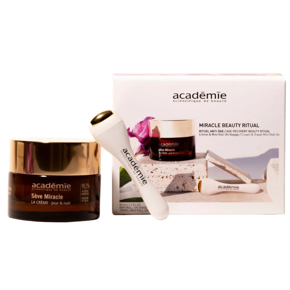Set anti-aging ten Academie Miracle Beauty Ritual Box 50ml + Roll-on