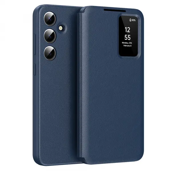 Husa pentru Samsung Galaxy A55 5G A556, Techsuit, SmartView, Albastra