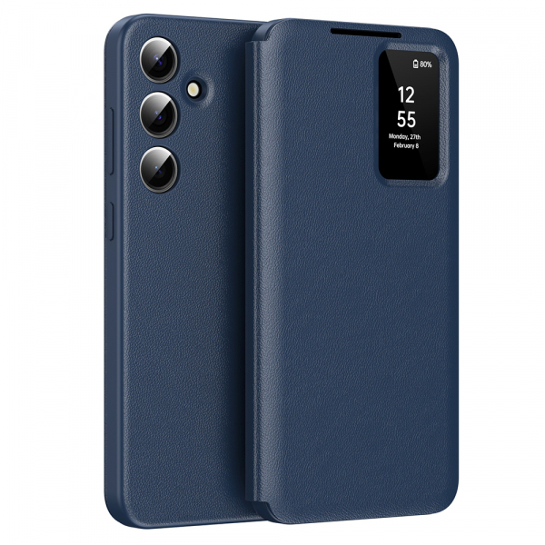 Husa pentru Samsung Galaxy A55 5G A556, Techsuit, SmartView, Albastra