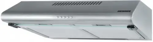 Hota traditionala Heinner XCH-450S, Putere de absorbtie 326.4 mc/h, 2 motoare, 60 cm, Inox