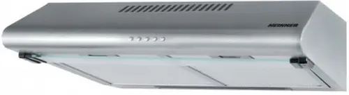 Hota traditionala Heinner XCH-450S, Putere de absorbtie 326.4 mc/h, 2 motoare, 60 cm, Inox