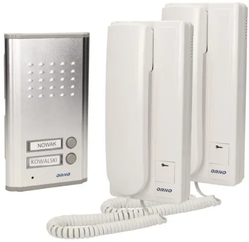 Interfon pentru doua familii Orno OR-DOM-RL-903 (Alb)