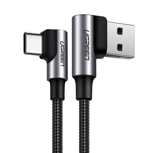 Cablu de date Ugreen, USB - USB-C, 3A, 2 m, Gri