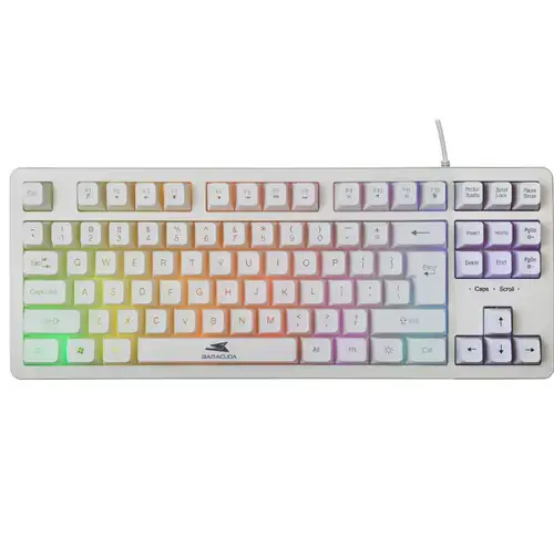 Tastatura Gaming cu fir Barracuda KRILL, RGB, 1.5m (Alb)