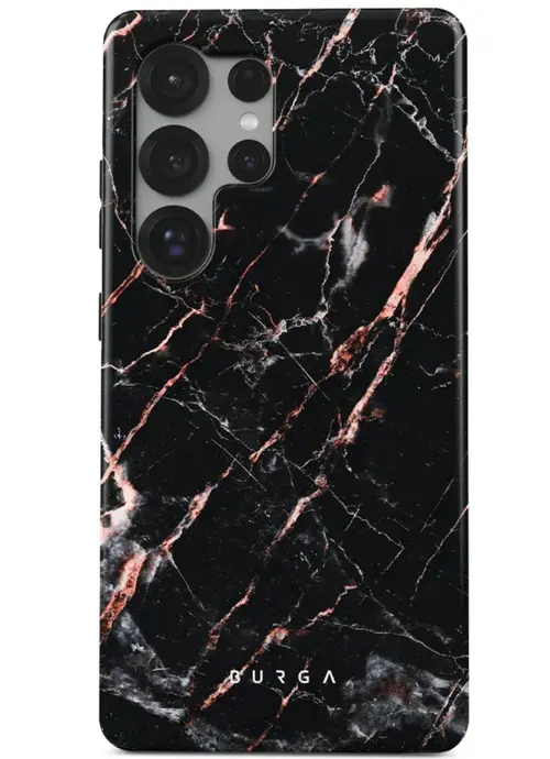 Husa Burga Dual Layer Rose Gold Marble Samsung Galaxy S25 Ultra