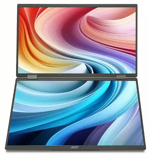 Monitor portabil dublu IPS LED Acer 15.6inch PD163Qbmiuux, Full HD (1920 x 1080), HDMI (Negru)