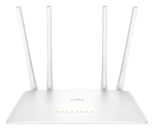 Router Wireless Cudy WR1200, Dual Band, 1200 Mbps, 4 Antene externe (Alb)