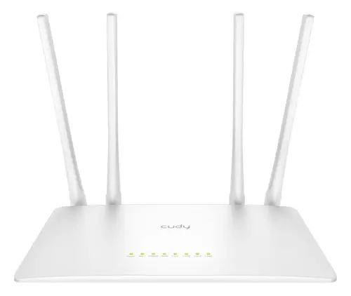 Router Wireless Cudy WR1200, Dual Band, 1200 Mbps, 4 Antene externe (Alb)