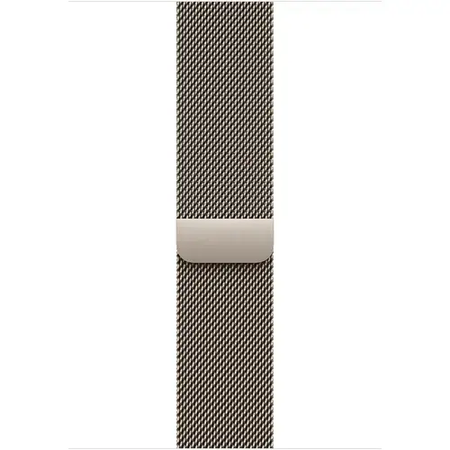 Curea Smartwatch Apple MGJ24ZM/A pentru Apple Watch 46mm, Milanese Loop, Natural S/M (Argintiu)