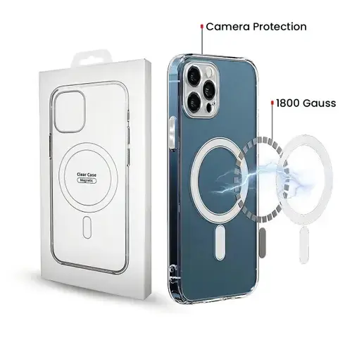 Husa MagSafe pentru Apple iPhone 16 Pro, OEM, Clear with Camera Protection, Transparenta