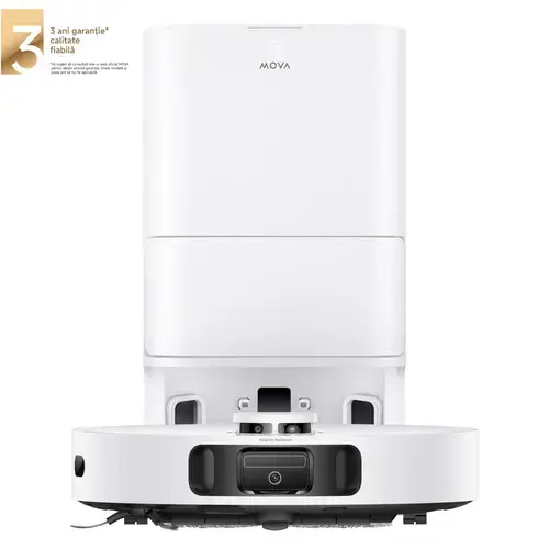 Robot aspirator si mop MOVA E40 Ultra, 19000Pa, Auto-curatare, Perii anti-incurcare, Statie inteligenta (Alb)