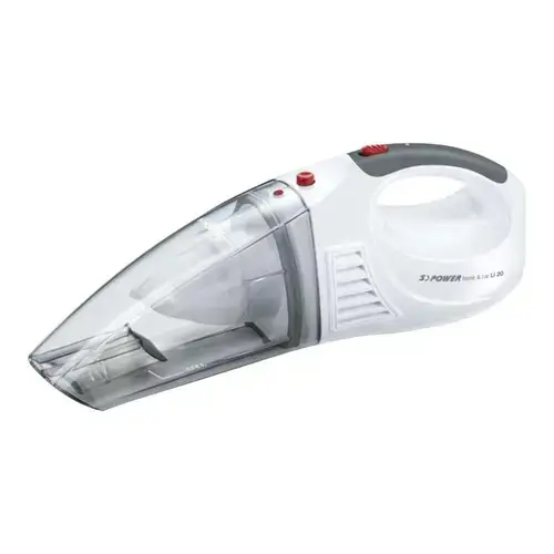 Aspirator de mana Severin S'POWER HV 7144, 0.2 l, Autonomie 30 minute, 12 V (Alb)