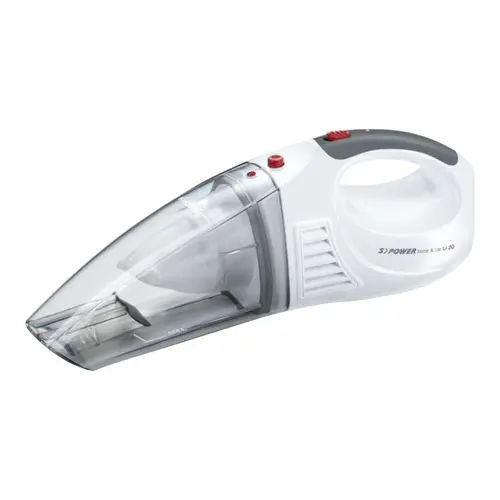 Aspirator de mana Severin S'POWER HV 7144, 0.2 l, Autonomie 30 minute, 12 V (Alb)