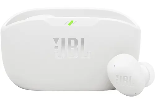 Casti True Wireless JBL Wave Buds 2, Bluetooth, ANC, MultiPoint, IP54, Autonomie 40 ore, Alb