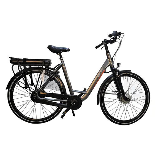 Bicicleta Electrica Stella Livorno Dama FDST RTE 2.0, roti 28 Inch, cadru XL, motor250 W, viteza maxima 25 km/h, Gri