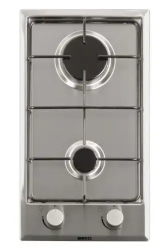Plita incorporabila Beko HDCG 32220 SX, Gaz, 2 Arzatoare (Argintiu)