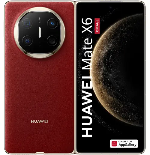 Telefon mobil Huawei Mate X6, Procesor Kirin 9020 Octa-Core, Ecran Foldable LTPO OLED 7.93inch, 12GB RAM, 512GB Flash, Camera Tripla 50+48+40MP, 4G, Wi-Fi, Dual SIM, EMUI 15 (Rosu)