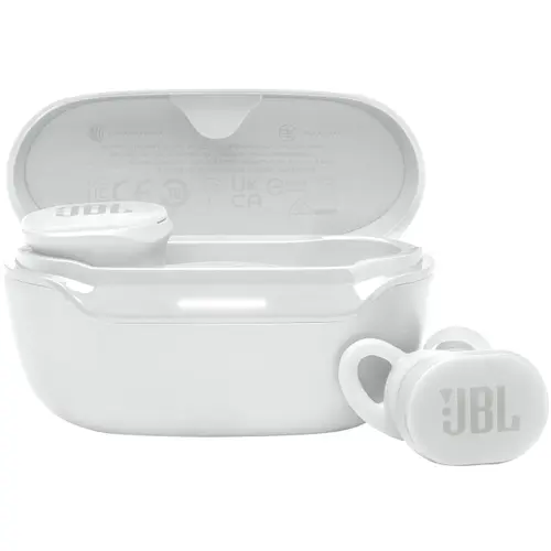 Casti sport In-Ear JBL Endurance Race 2, True wireless, Bluetooth, IP68, Active Noise Cancelling, Autonomie 48 ore, Multi-point, Alb