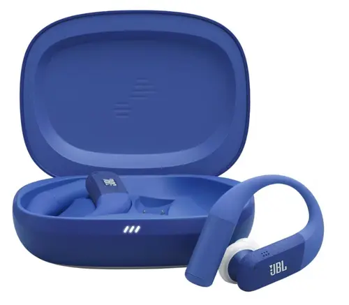 Casti sport in-ear JBL Endurance Peak 4, True Wireless, Noise Cancelling, IP68, 6 Microfoane, Redare pana la 48 h, Albastru