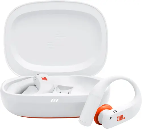 Casti sport in-ear JBL Endurance Peak 4, True Wireless, Noise Cancelling, IP68, 6 Microfoane, Redare pana la 48 h, Alb