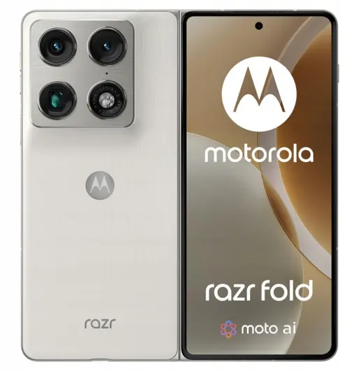 Telefon Mobil Motorola Razr Fold, Procesor Qualcomm SM8845 Snapdragon 8 Gen 5, Octa-Core, Foldable LTPO P-OLED Capacitive touchscreen 8.1inch, 16GB RAM, 512GB Flash, Camera Tripla 50 + 50 + 50 MP, 5G, Wi-Fi, Dual SIM, Android (Alb)