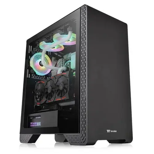 Carcasa Thermaltake S300, Mid Tower, Tempered Glass (Negru)