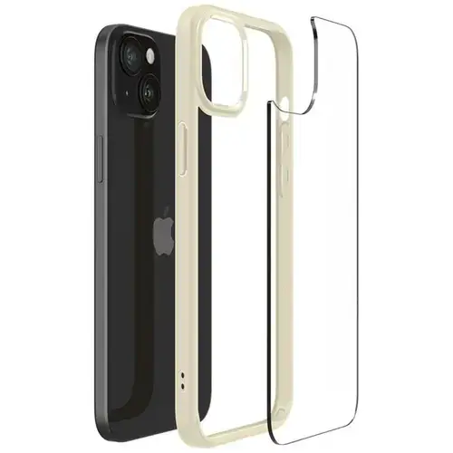 Husa Protectie Spate Spigen Ultra Hybrid ACS06658 pentru Apple iPhone 15 Plus (Bej)