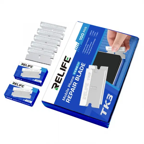 Lama Rezerva Relife TK3 pentru instrument de indepartat adeziv UV / OCA, Set 100 bucati