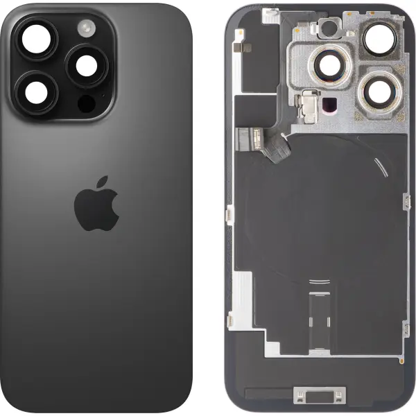 Capac Baterie Apple iPhone 16 Pro, Negru (Black Titanium), Swap