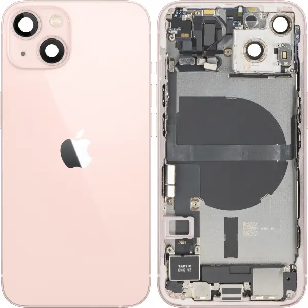 Capac Baterie Apple iPhone 13, Cu Carcasa Mijloc, Full Parts, Roz, Swap