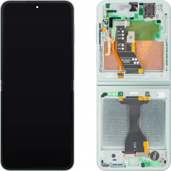 Display cu Touchscreen Samsung Galaxy Z Flip6 F741, cu Rama, Sub Inner, Verde (Mint), Service Pack GH82-35014D