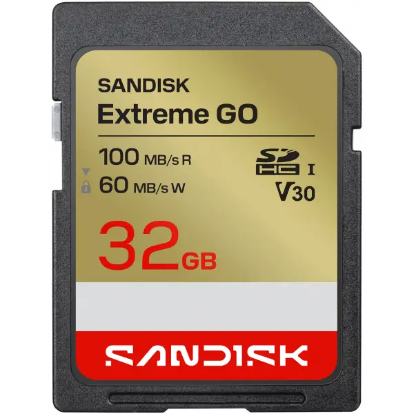 Card Memorie SDHC SanDisk Extreme Go, 32Gb, Clasa 10 / UHS-1 U1 SDSDXGN-032G-GNCIN